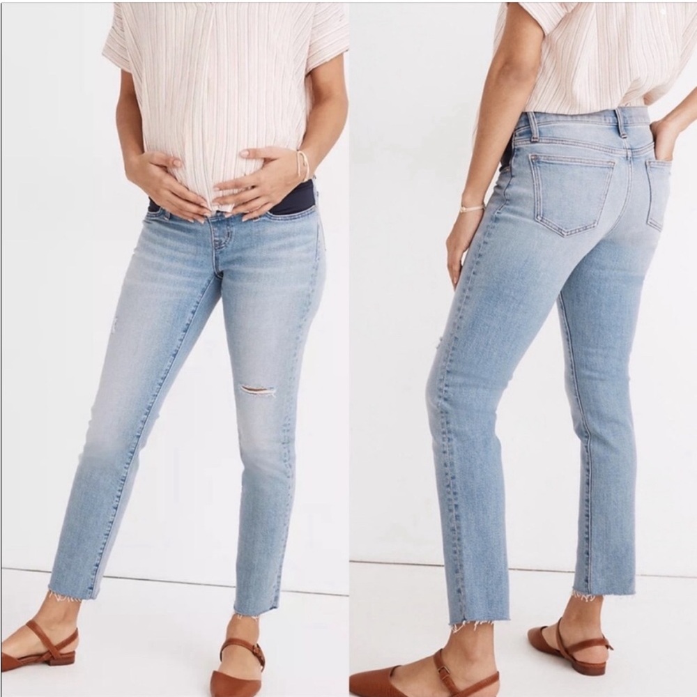 Madewell Maternity Side Panel Perfect Vintage Jeans